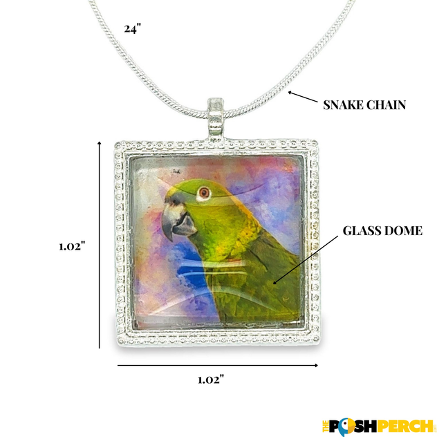 Amazon Parrot Pendant with Snake Necklace