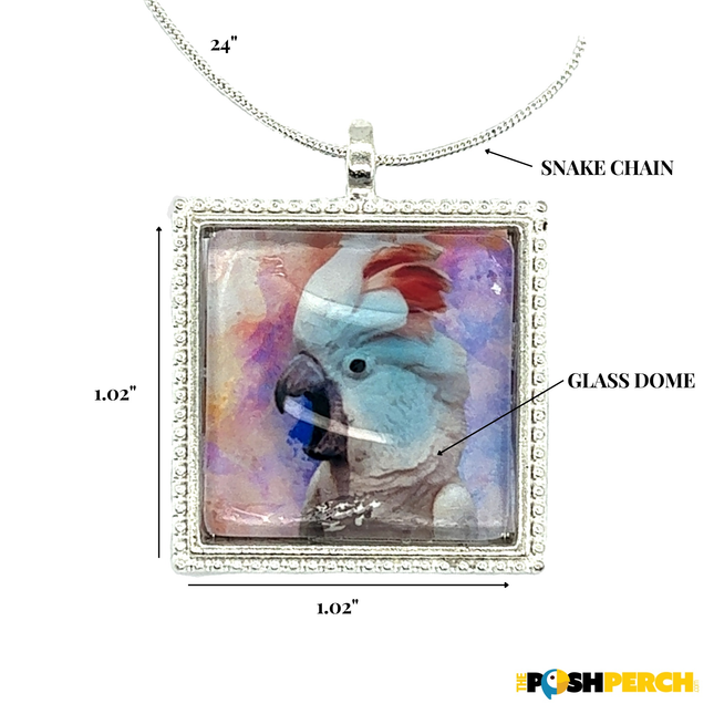 Cockatoo Pendant with Snake Necklace