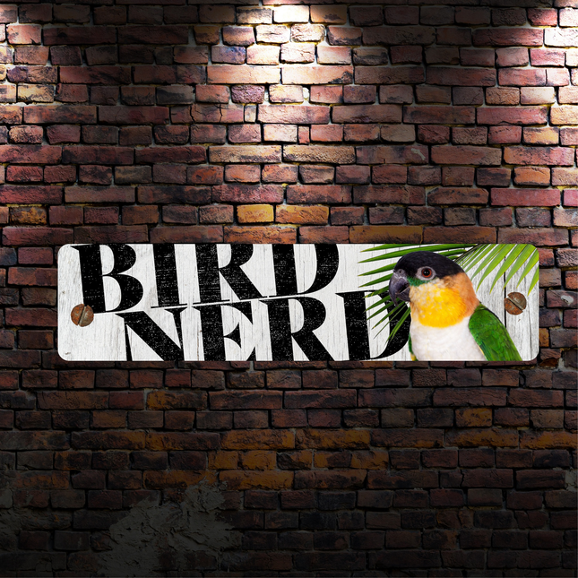 Black Cap Caique Bird Nerd Sign