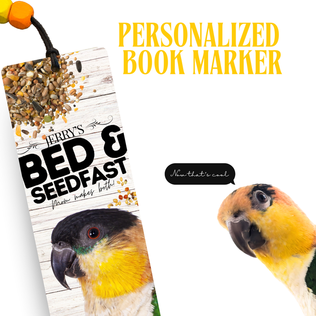 Black Cap Caique Book Mark