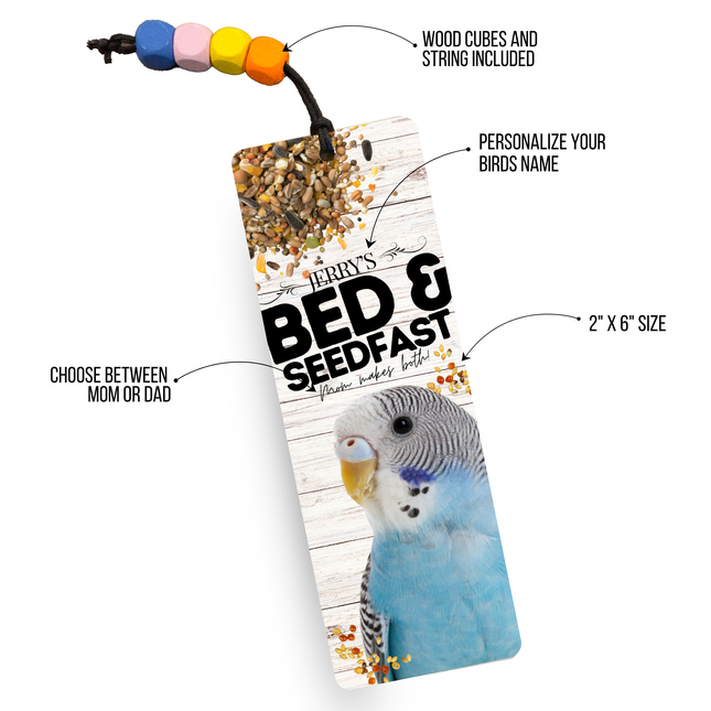 Blue Parakeet Bookmark