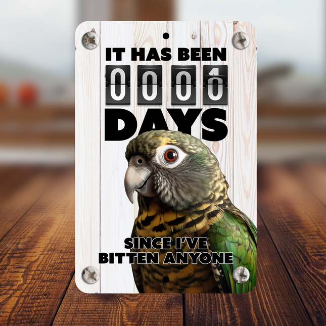 Green Cheek Conure Sign