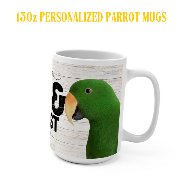 Personalized Green Eclectus Mug