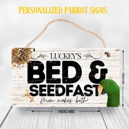 Personalized Green Eclectus Sign