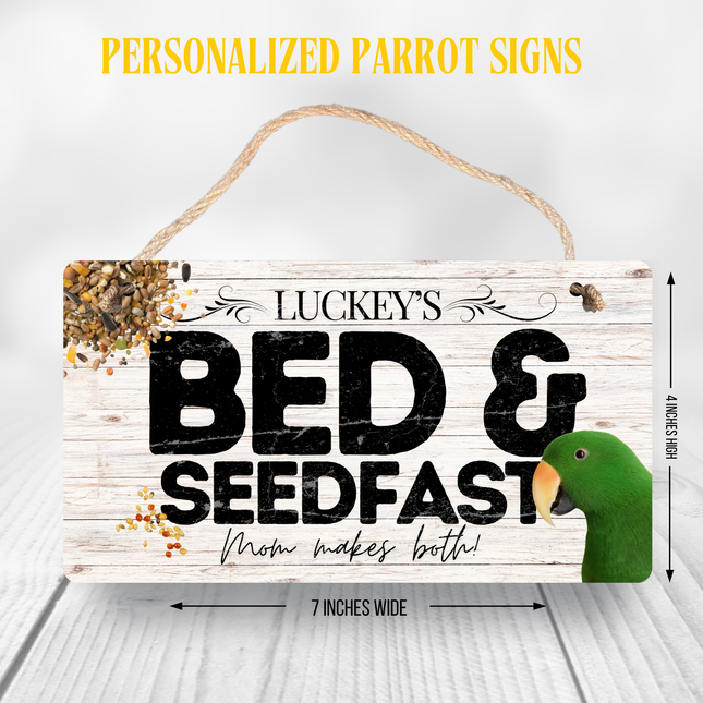 Personalized Green Eclectus Sign