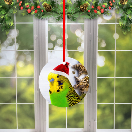 Green Parakeet Christmas Decorations