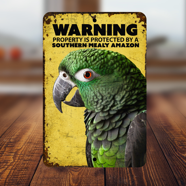 Southern Mealy Amazon Warning Sign