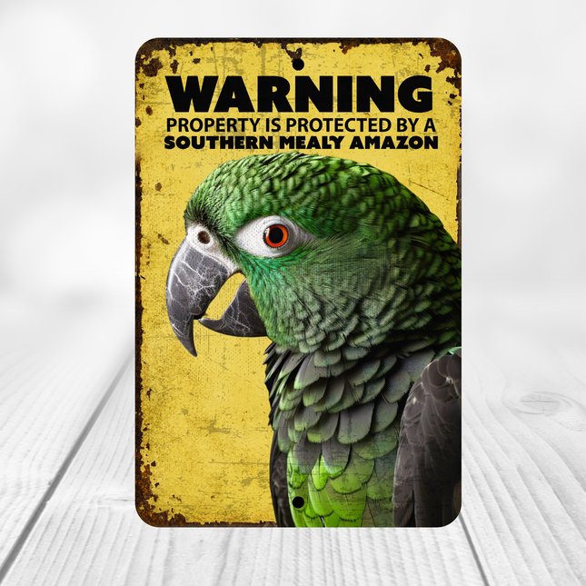 Southern Mealy Amazon Warning Sign