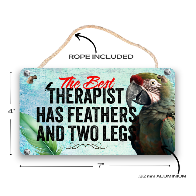 Military Macaw Therapy Sign