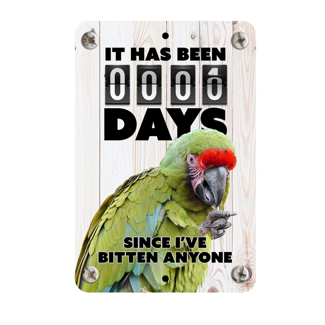 Military Macaw Bite Sign