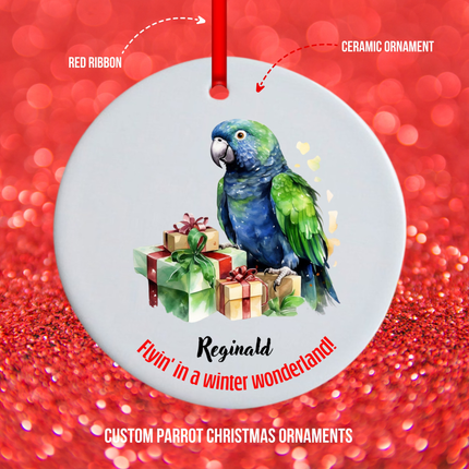 Personalized Pionus Parrot Christmas Ornament