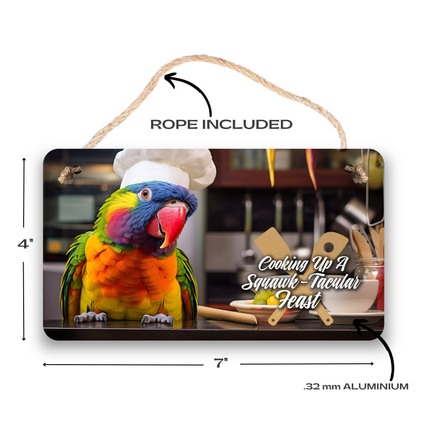 Rainbow Lorikeet Chef Sign