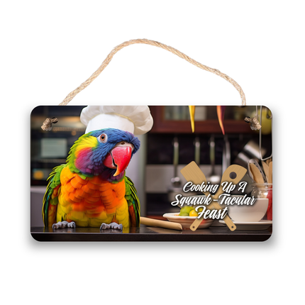 Rainbow Lorikeet Chef Sign