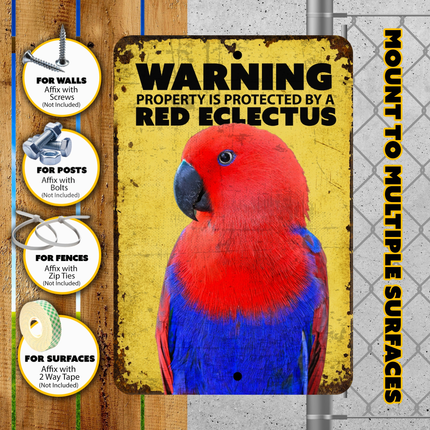 Red Eclectus Warning Sign