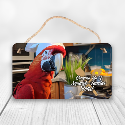 Scarlet Macaw Chef Sign