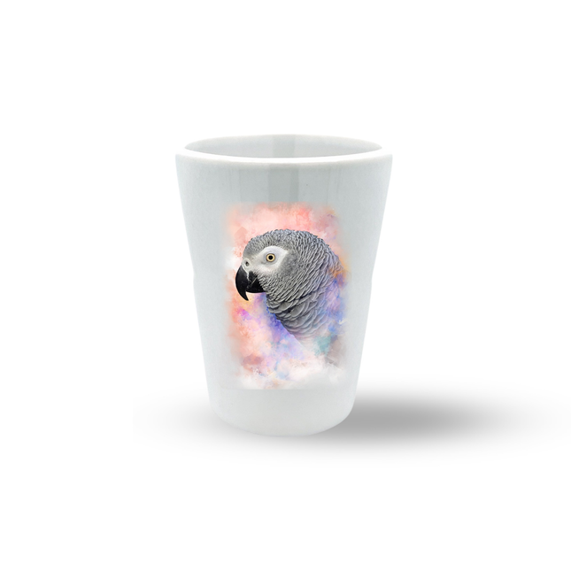 African Gray Shot Glass