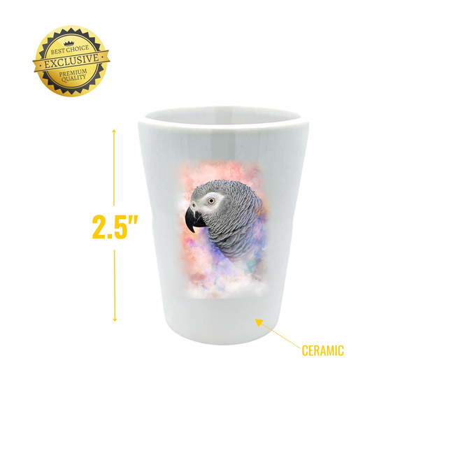 African Gray Shot Glass