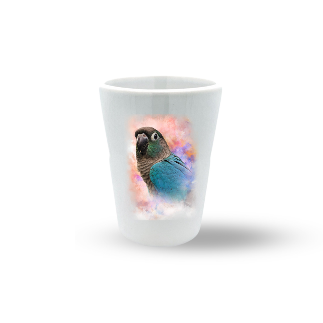 Turquoise Conure Shot Glass