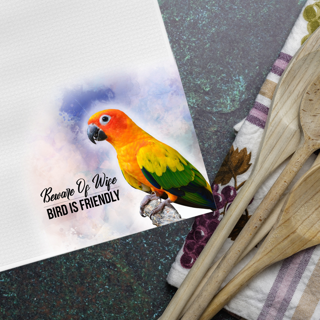 Sun Conure Tea Towel