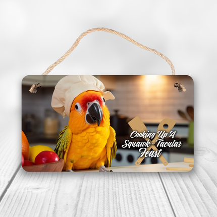 Sun Conure Chef Sign