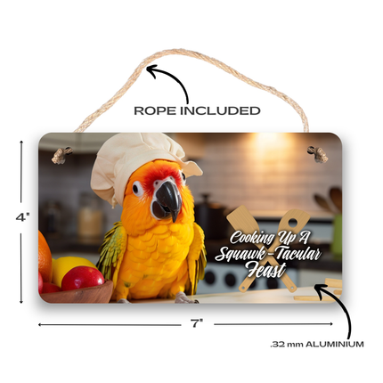 Sun Conure Chef Sign