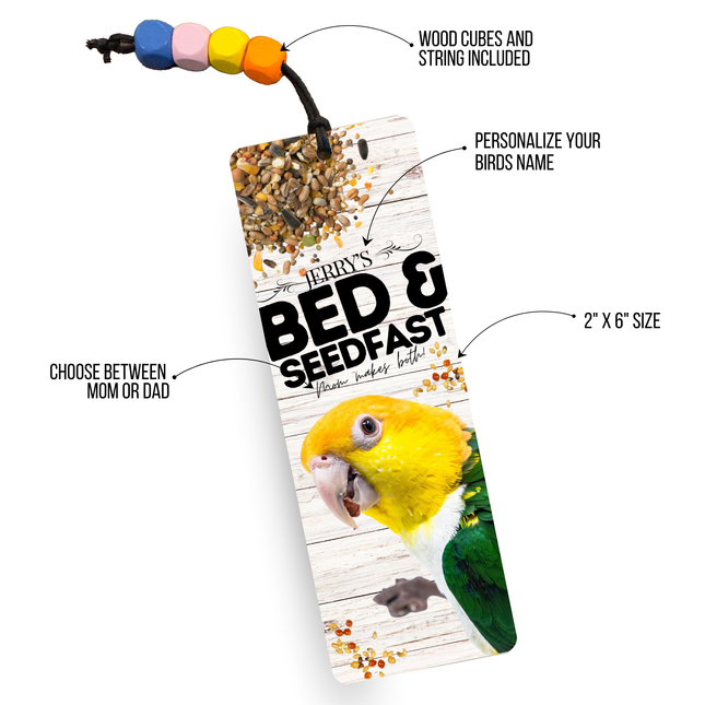 White Belly Caique Bookmark