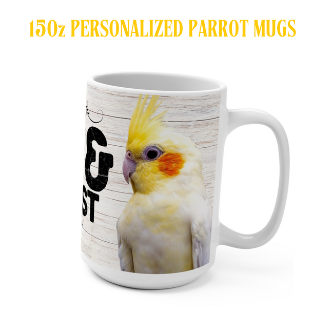 Personalized Yellow Cockatiel Coffee Mug