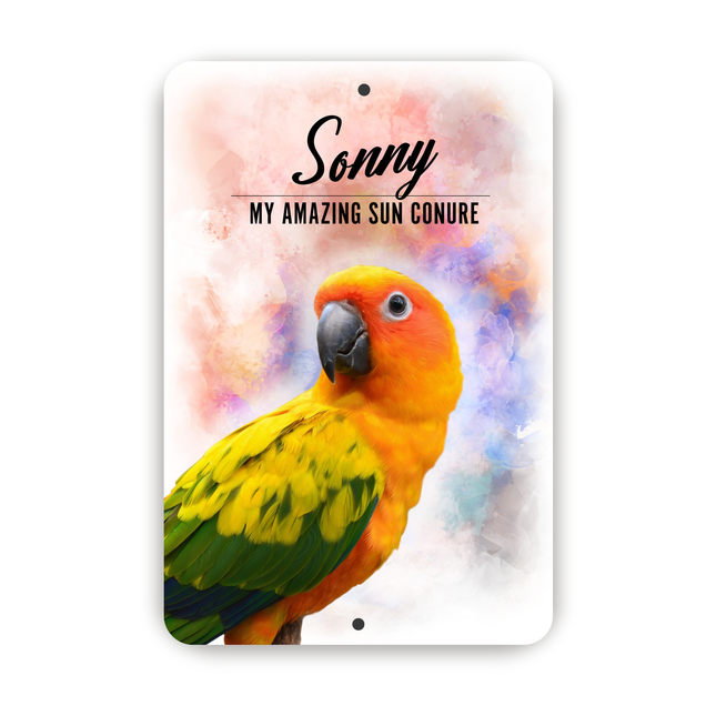 sun conure sign