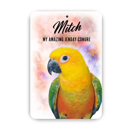 Jenday Conure Personalized Aluminium Sign