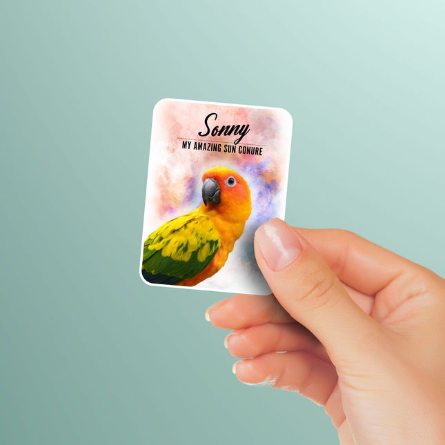 Personalized Sun Conure Stickers