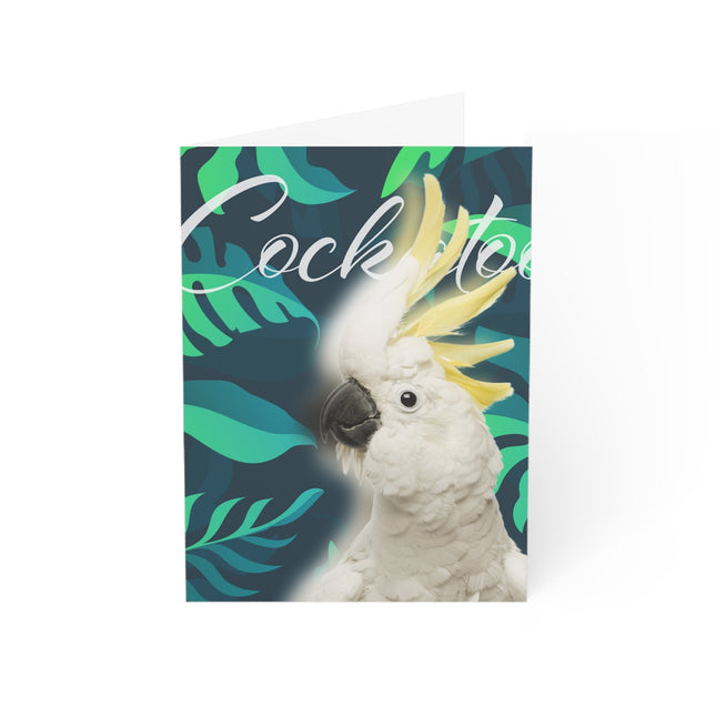 Cockatoo Folded Greeting Cards (1, 10, 30, and 50pcs)