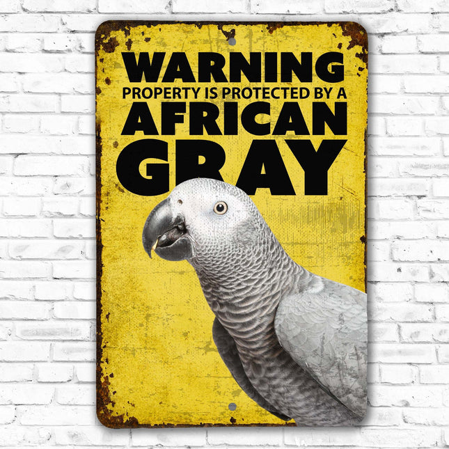 African Gray Warning Sign