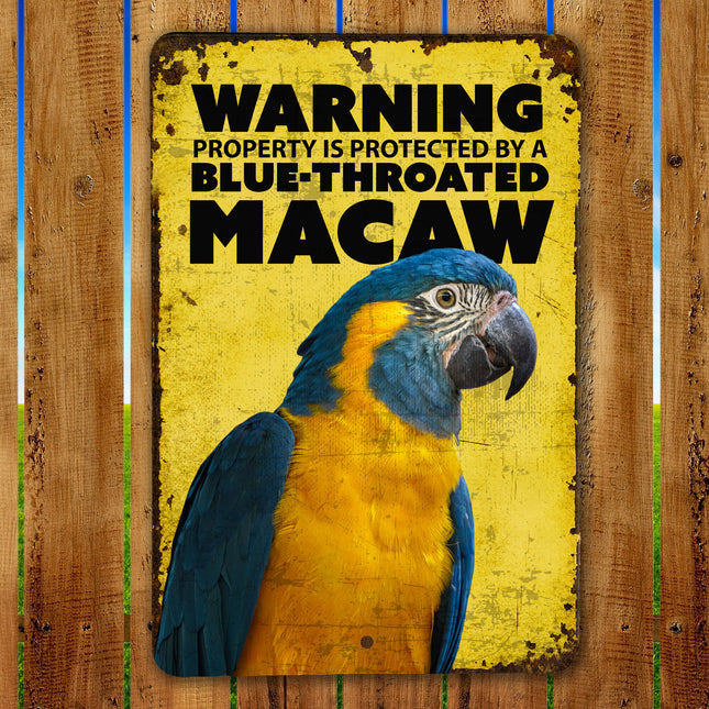 Blue Throated Macaw Warning Sign