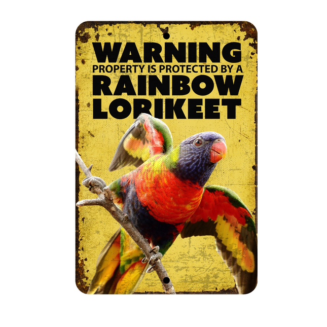 Rainbow Lorikeet Warning Sign