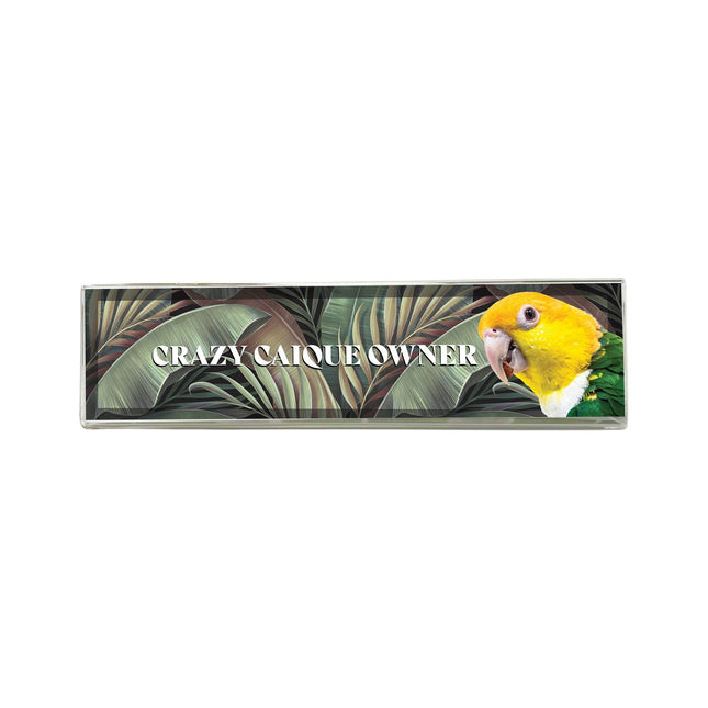 White Belly Caique Desk Name Plate