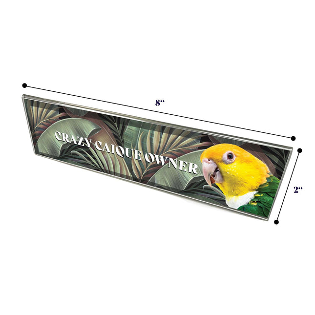 White Belly Caique Desk Name Plate