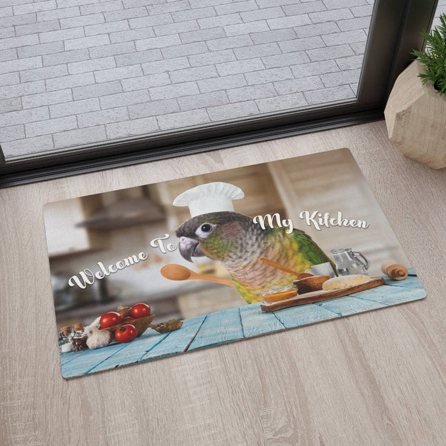 Green Cheek Conure Kitchen Floor Mat