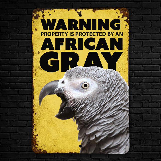 African Gray Warning Sign