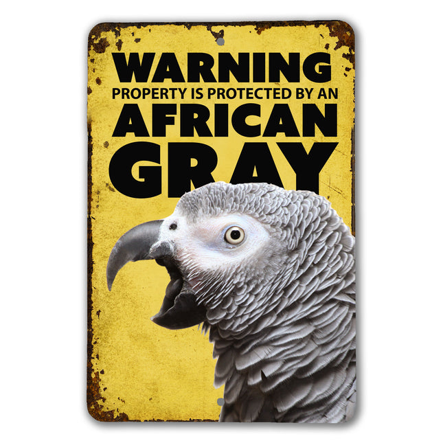 African Gray Warning Sign