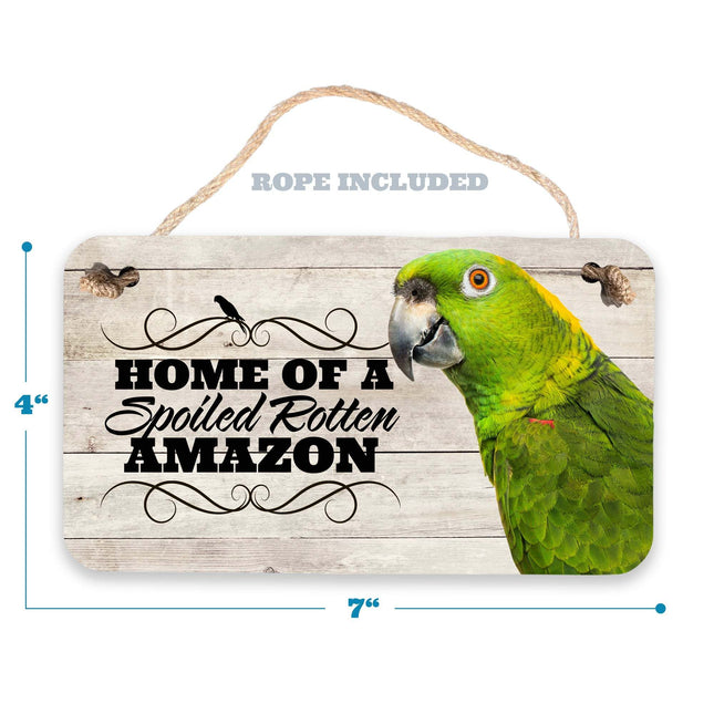 Colorful bird-themed 4x7 inch home décor sign