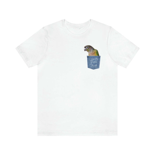 Green Cheek Conure Pocket Print T-Shirt