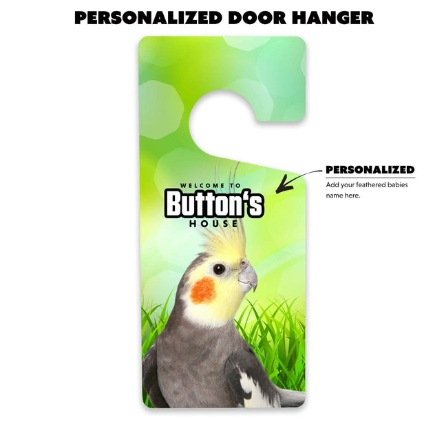 Personalized Cockatiel Door Hanger