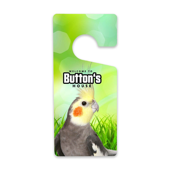 Personalized Cockatiel Door Hanger