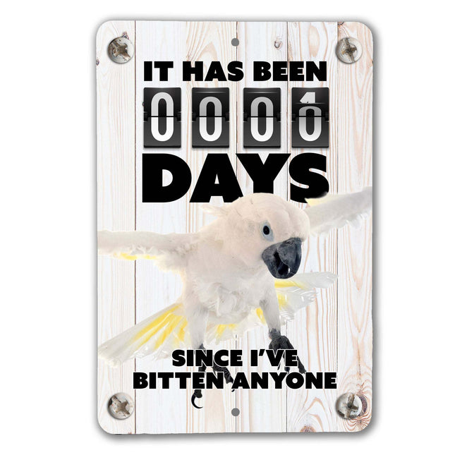 Flying Cockatoo Bite Sign