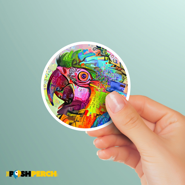 Artistic Macaw Sticker