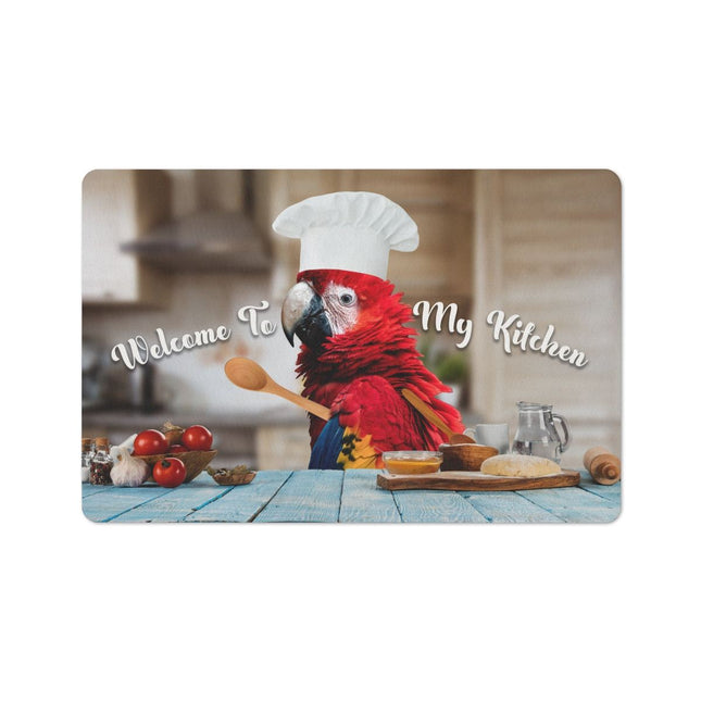 Scarlet Macaw Kitchen Floor Mat