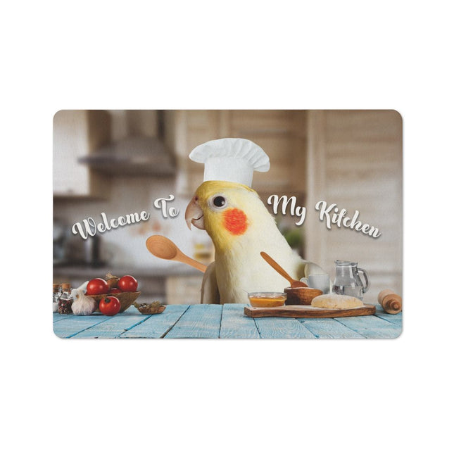 Yellow Cockatiel Kitchen Floor Mat