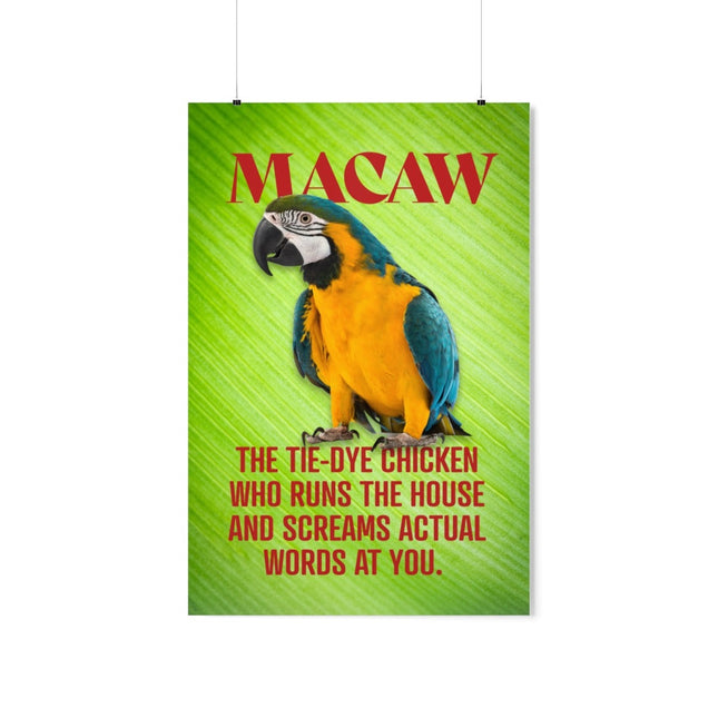 Macaw Tie-Dye Matte Vertical Posters