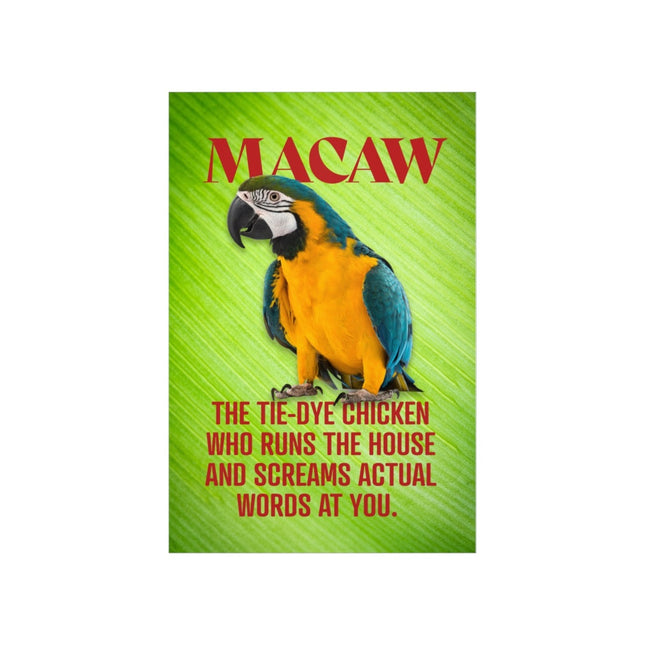 Macaw Tie-Dye Matte Vertical Posters