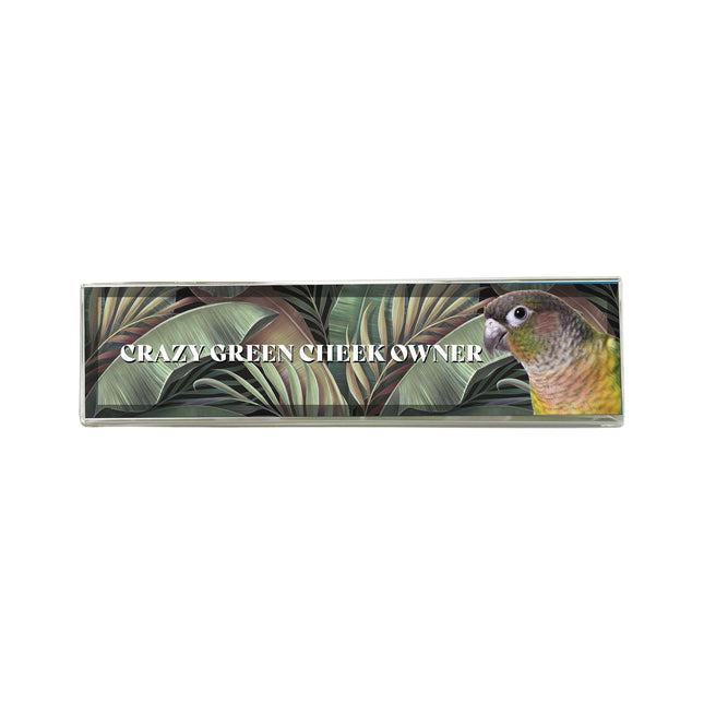 Green Cheek Conure Desk Name Plate